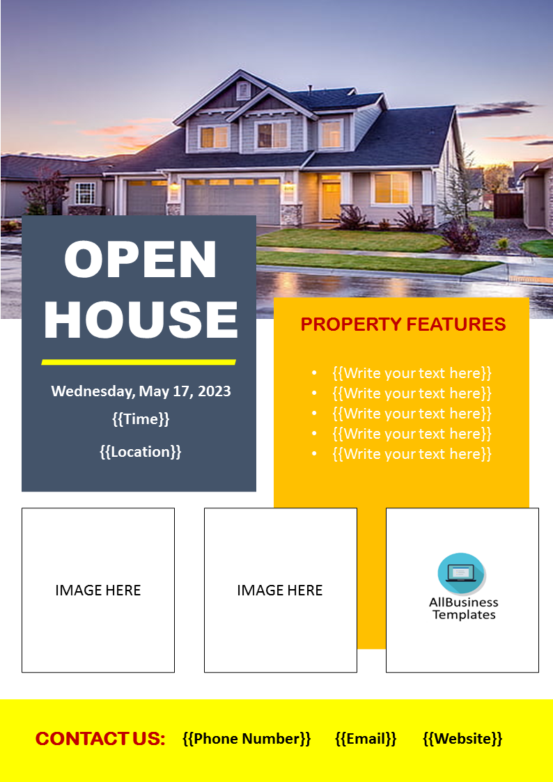 Open House Flyer main image