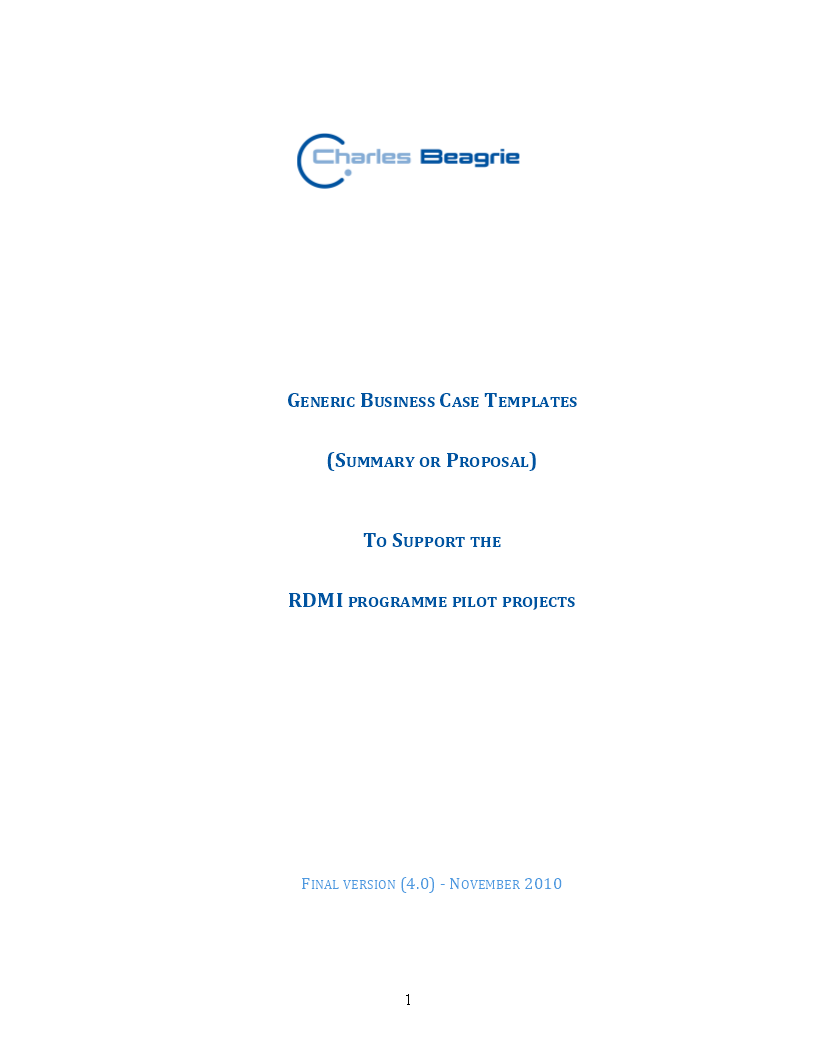 Generic Business Case Word Templates At Allbusinesstemplates