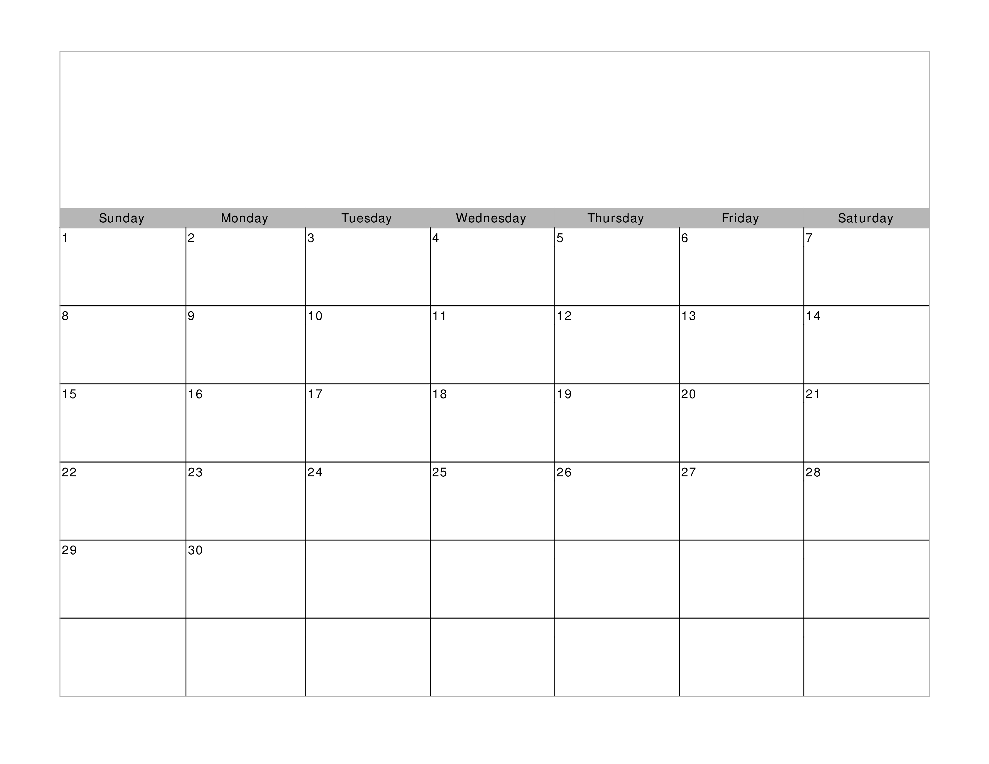 monthly calendar template plantilla imagen principal