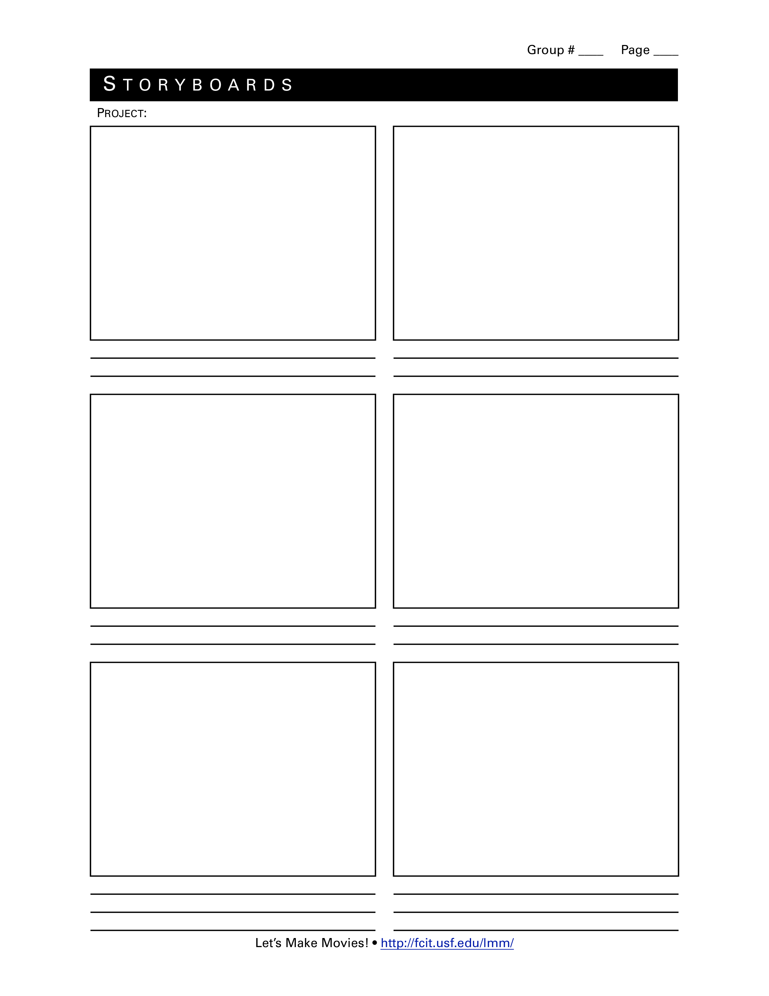 professional storyboard template