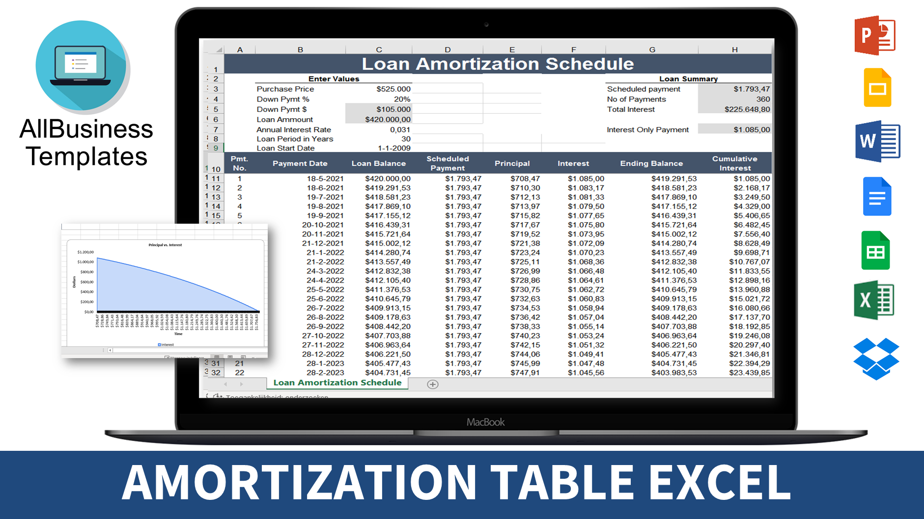 Amortization Table Excel main image
