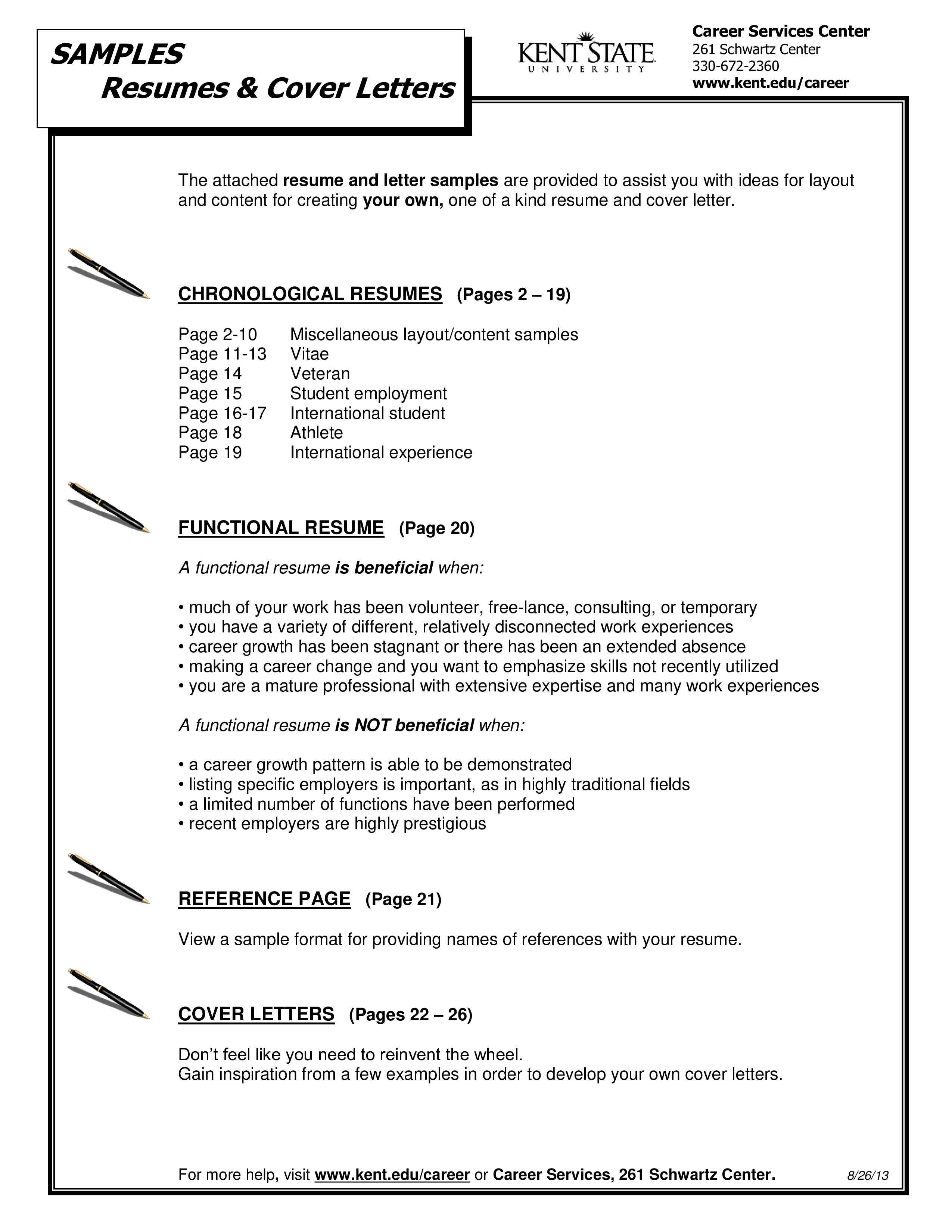 resume format for work