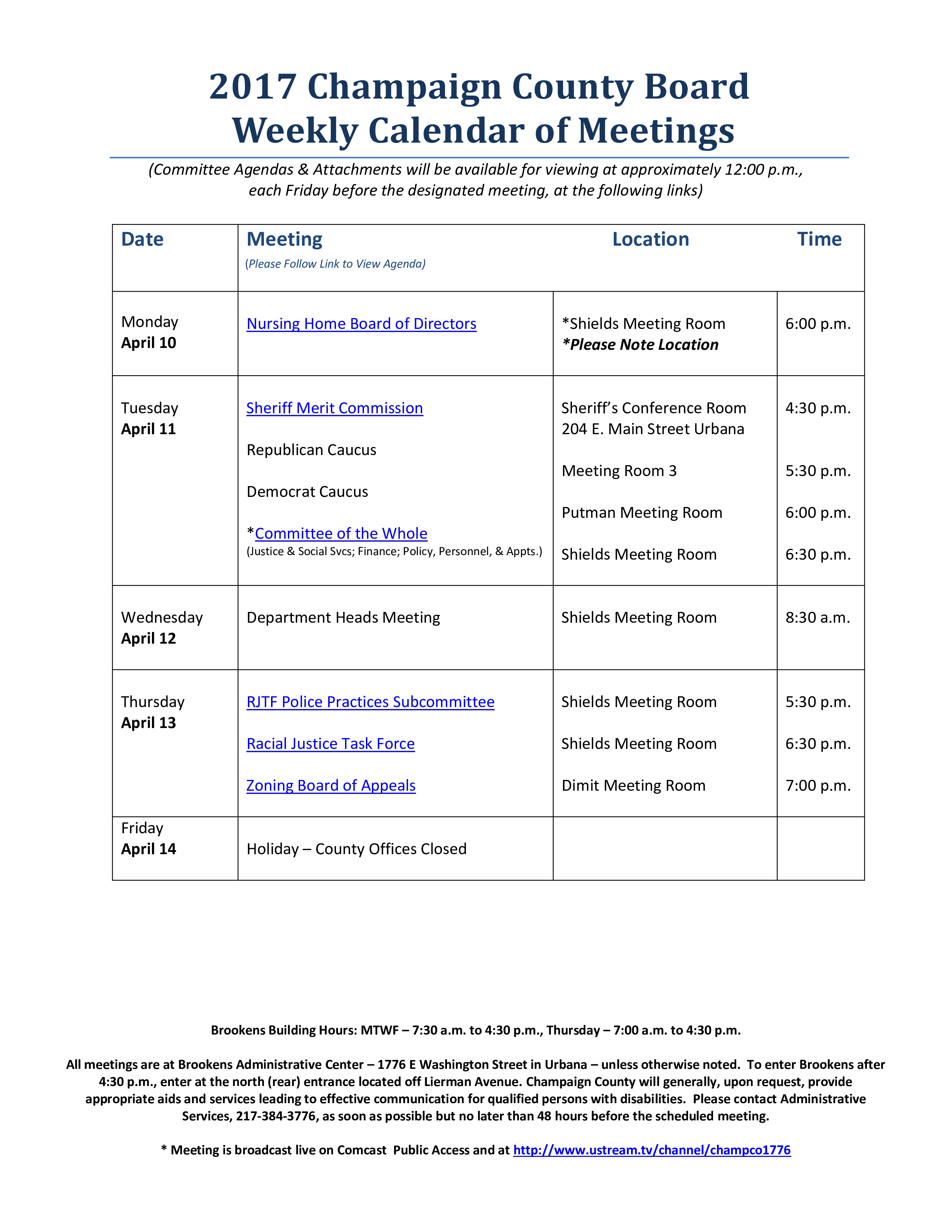 Weekly Calendar Agenda main image