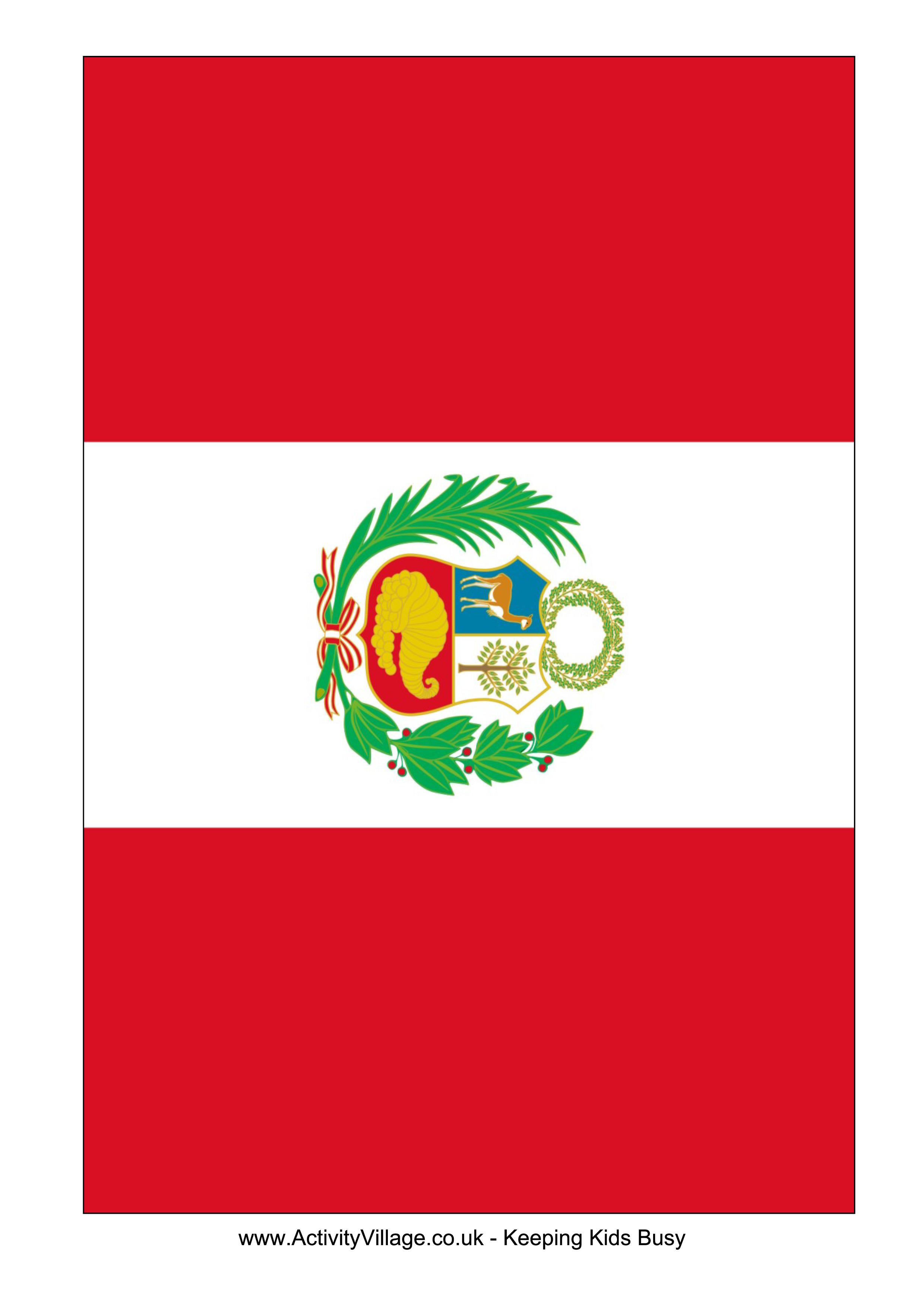 Printable Peru Flag Printable Blank World
