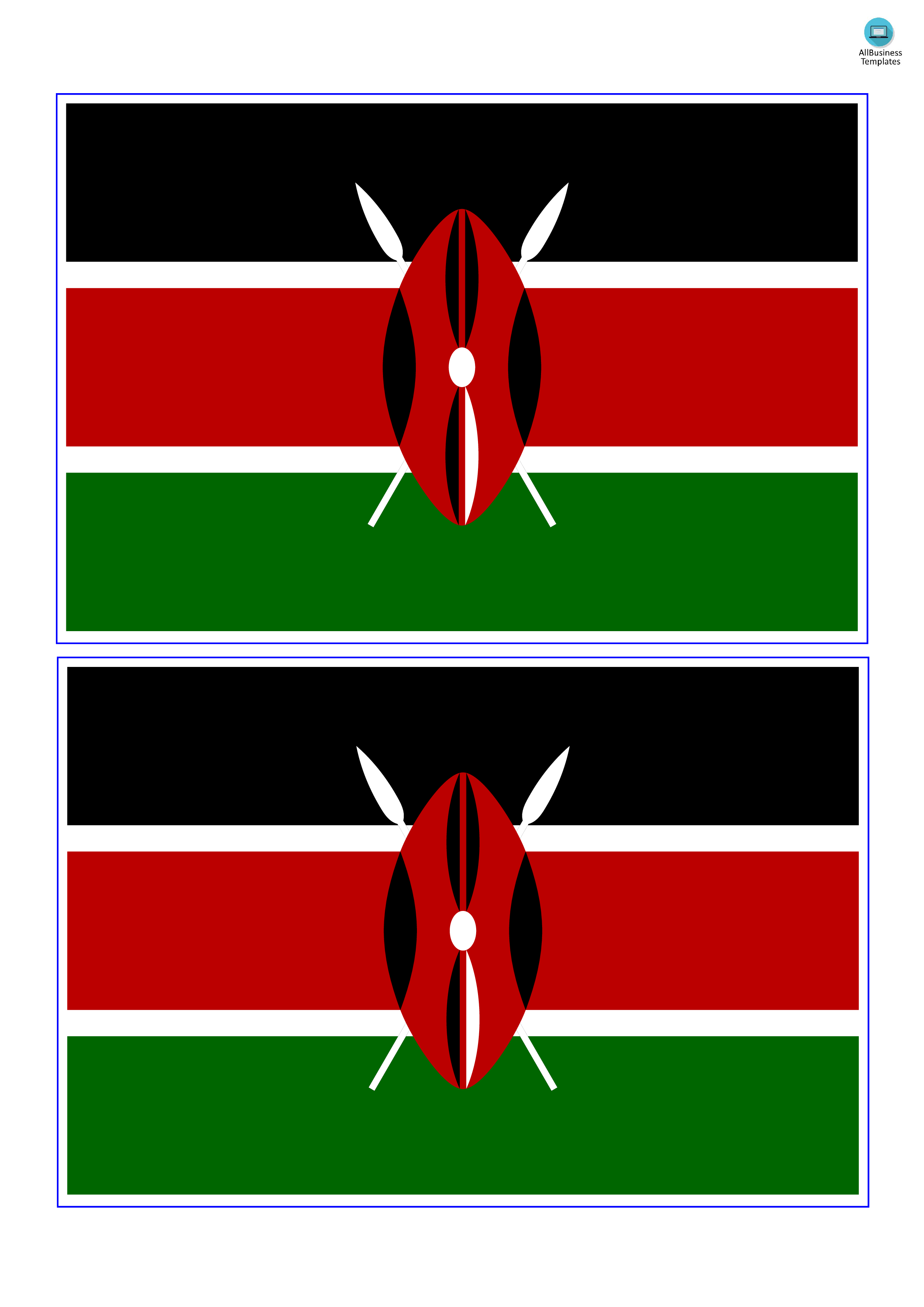 kenya flag template