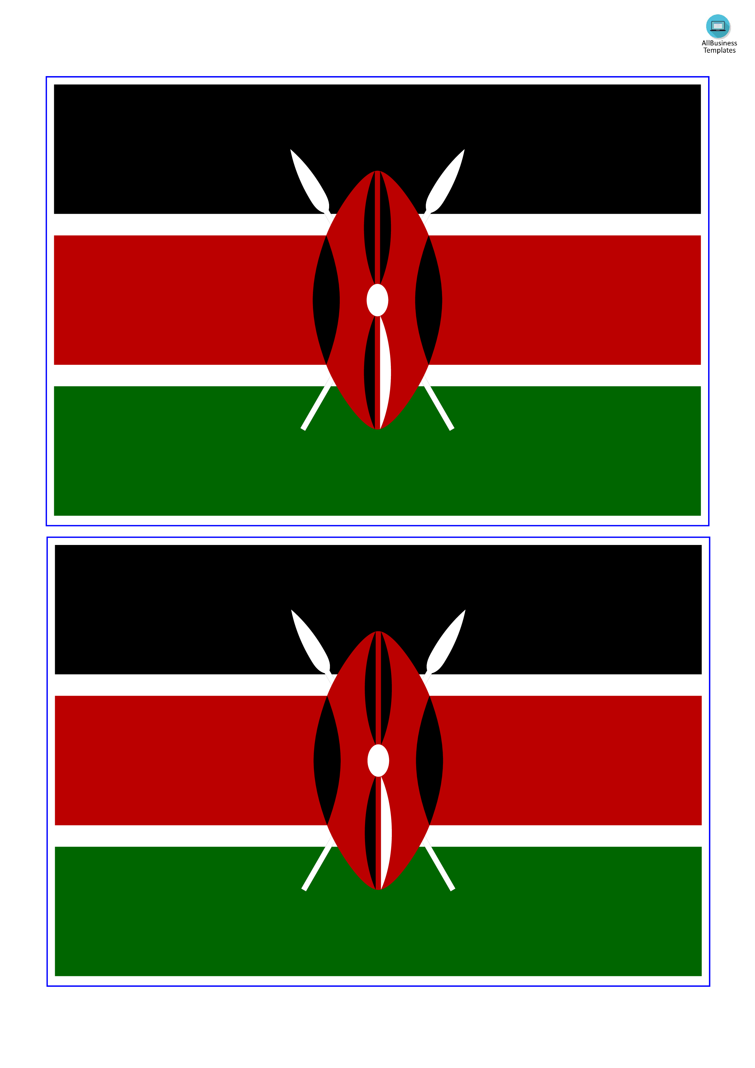 kenya flag Hauptschablonenbild