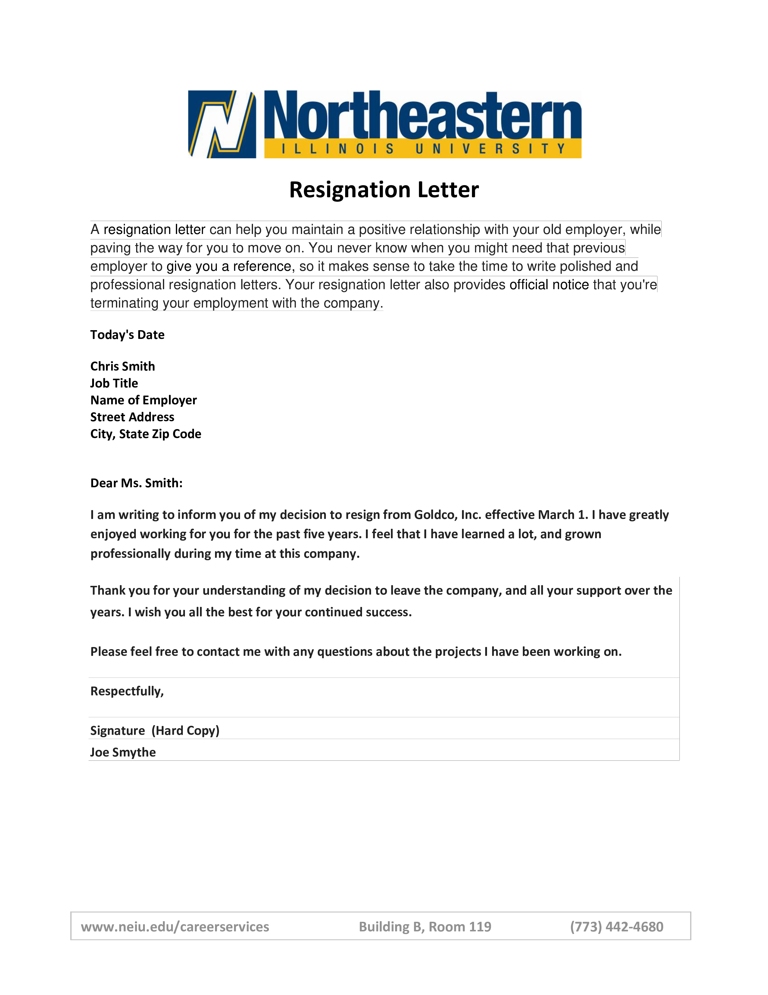 Simple Resignation Letter Template Templates At Allbusinesstemplates