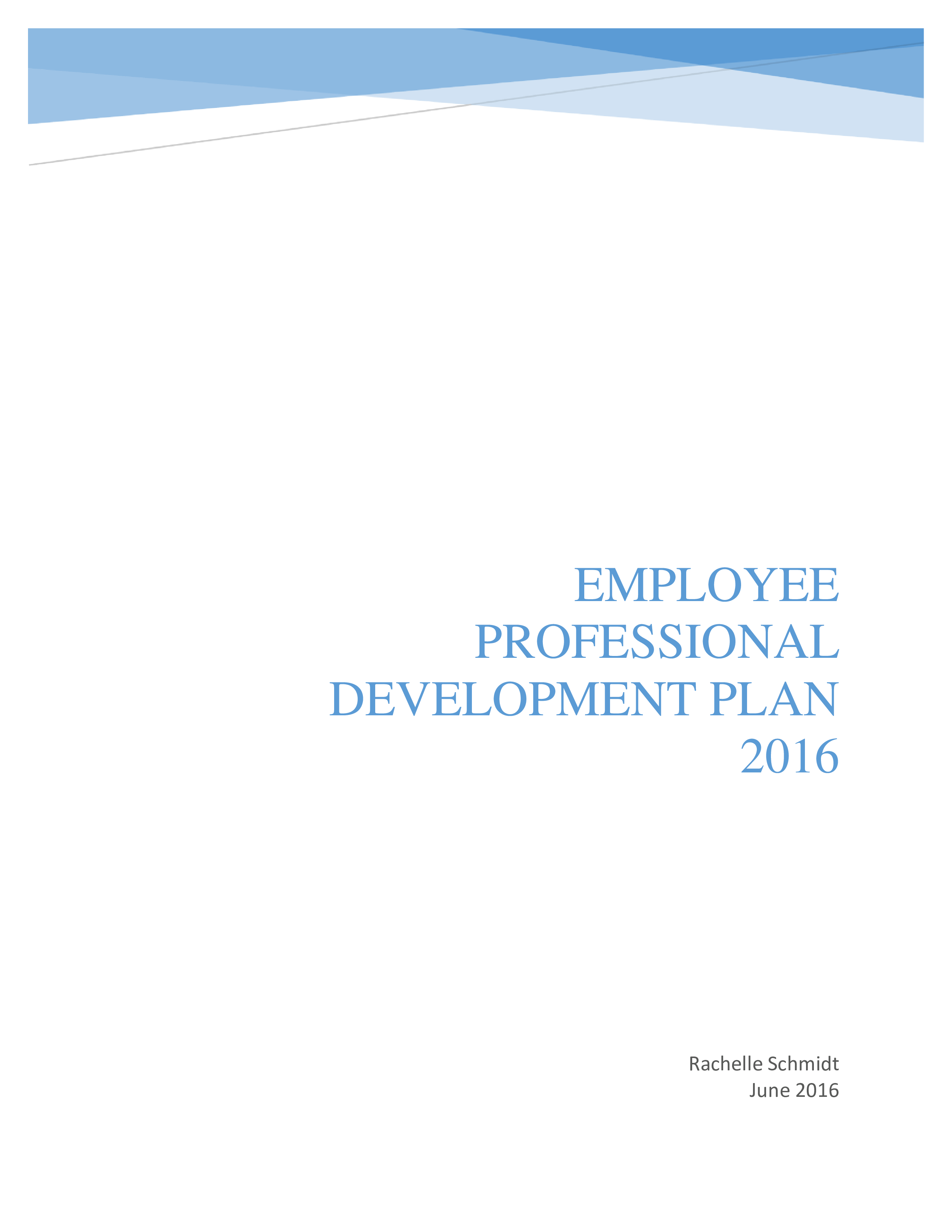 employee professional development plan modèles