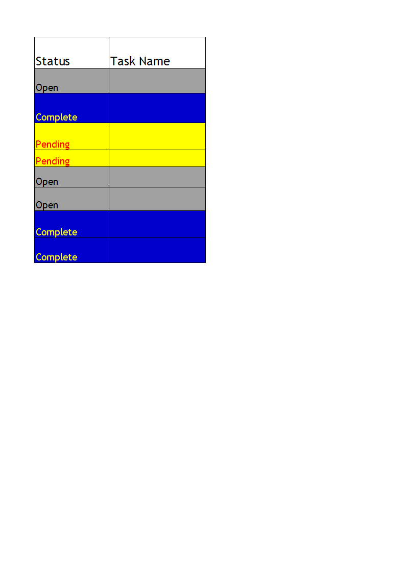 basic status checklist worksheet excel plantilla imagen principal