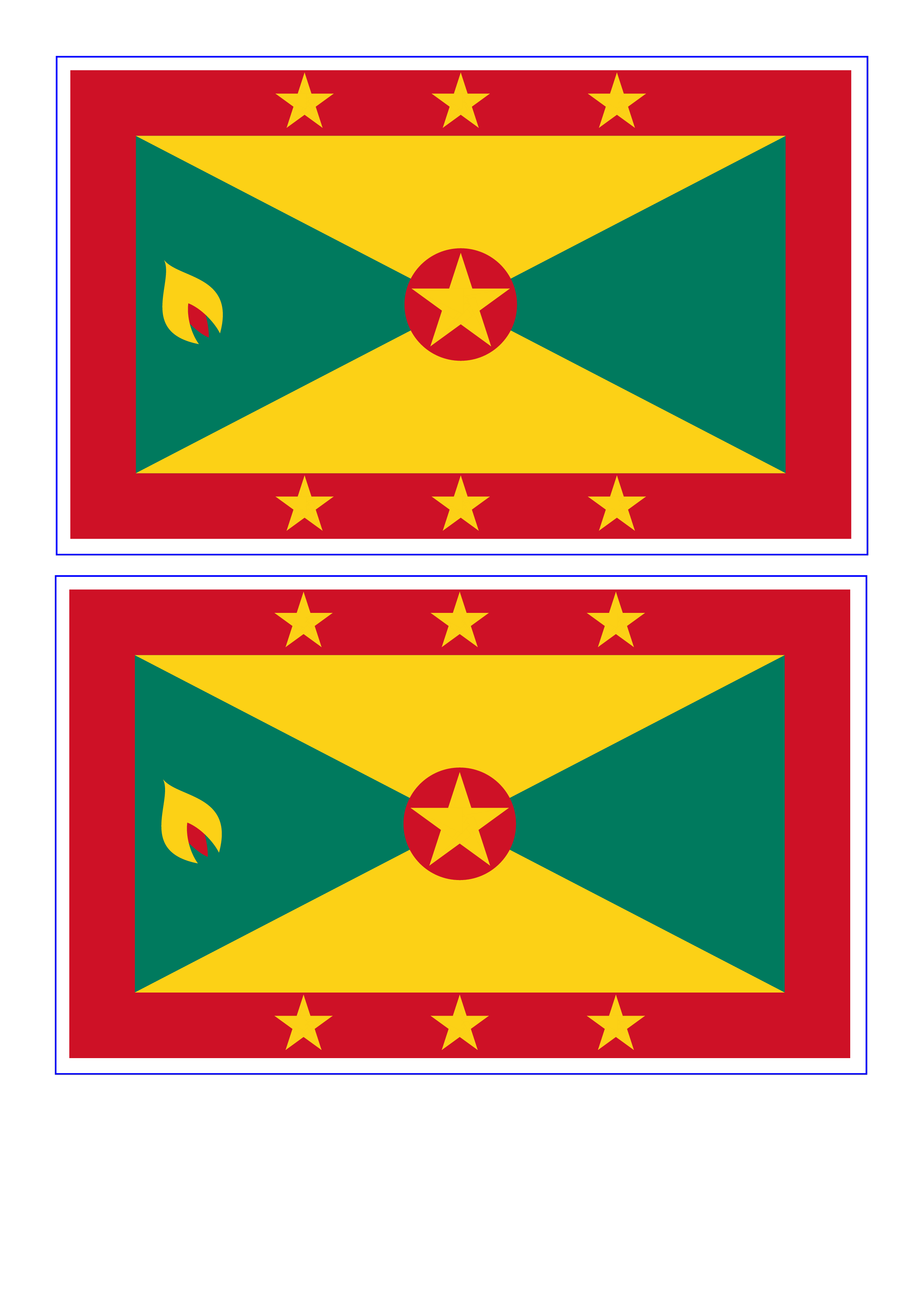 grenada flag template