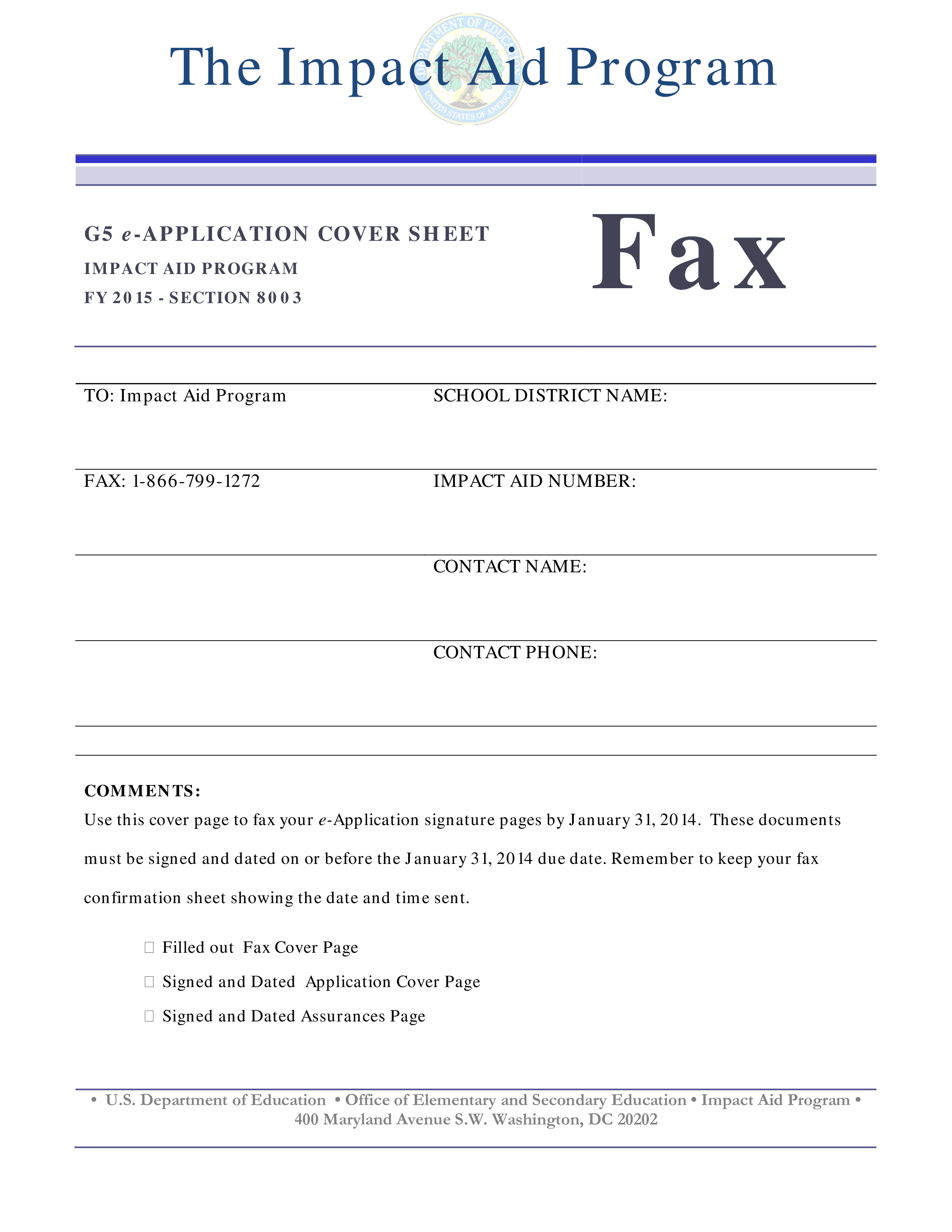 fax first page template