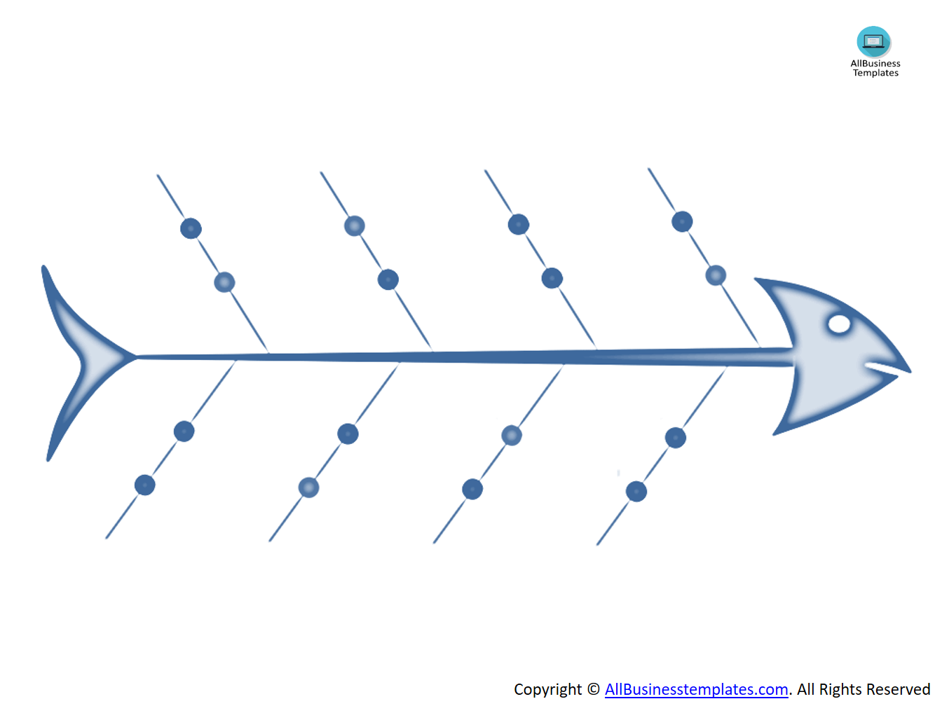 Kostenloses Fishbone template Inside Blank Fishbone Diagram Template Word