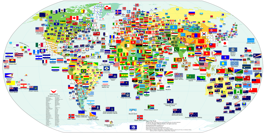 flag of the world modèles