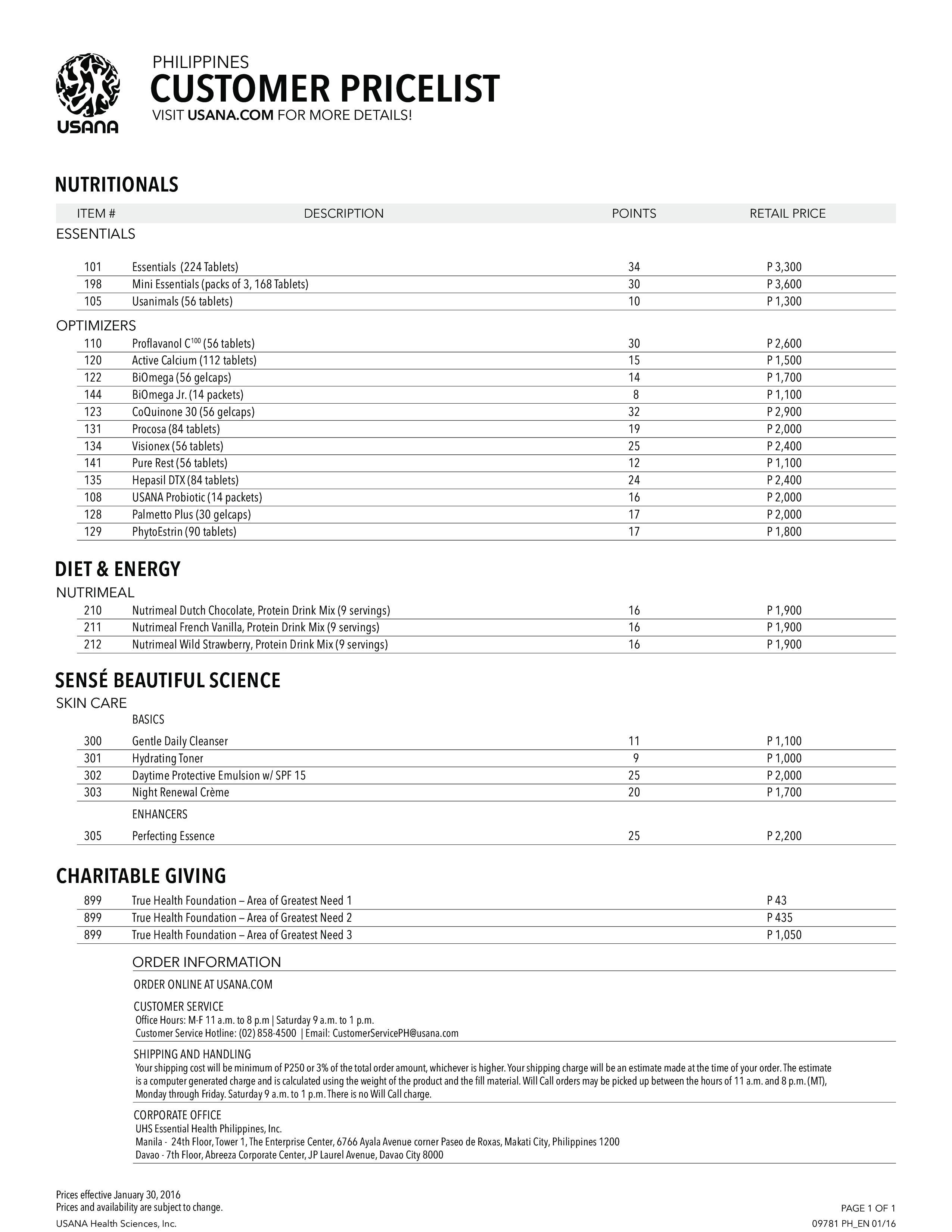 customer price list Hauptschablonenbild