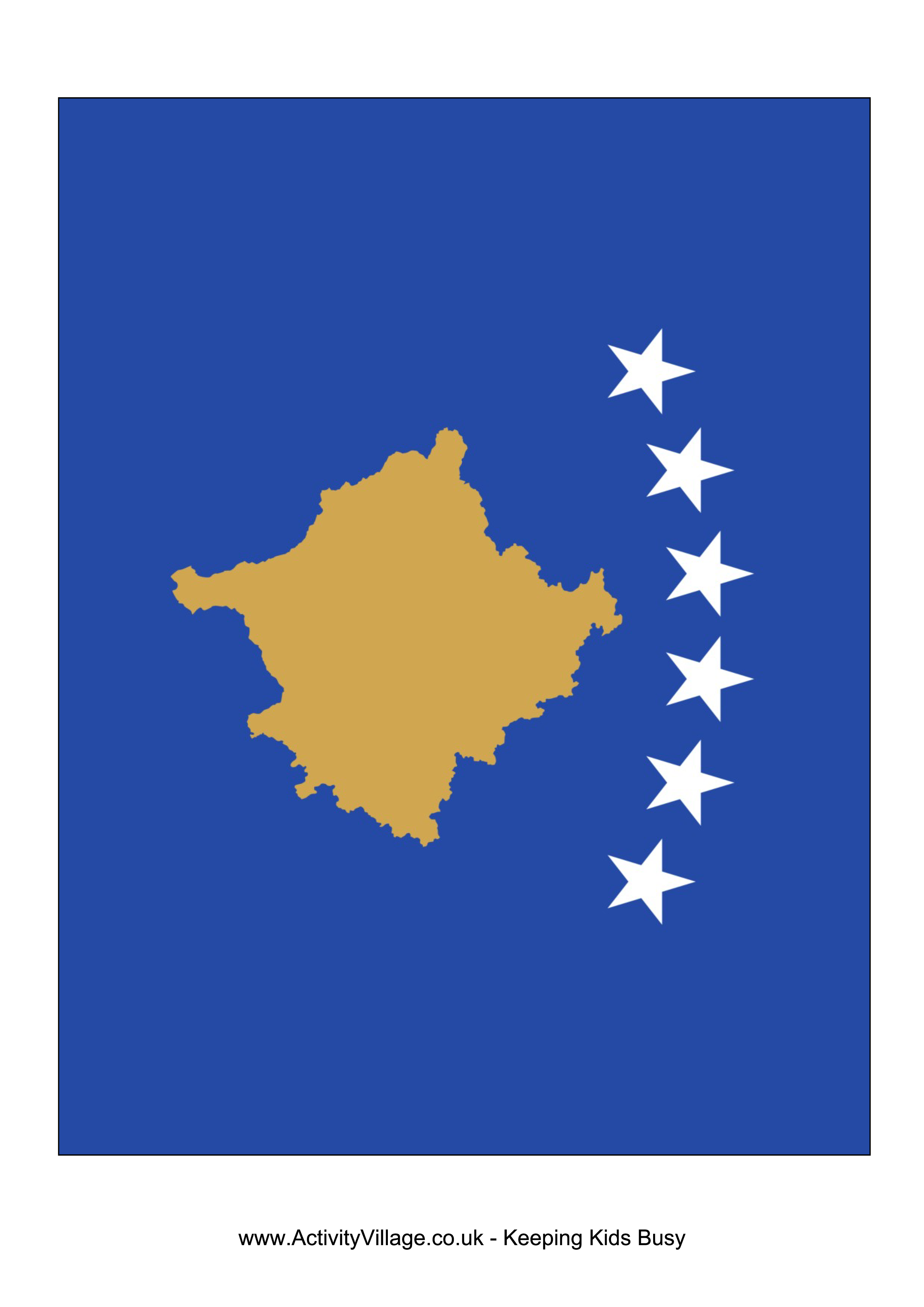 kosovo flag template