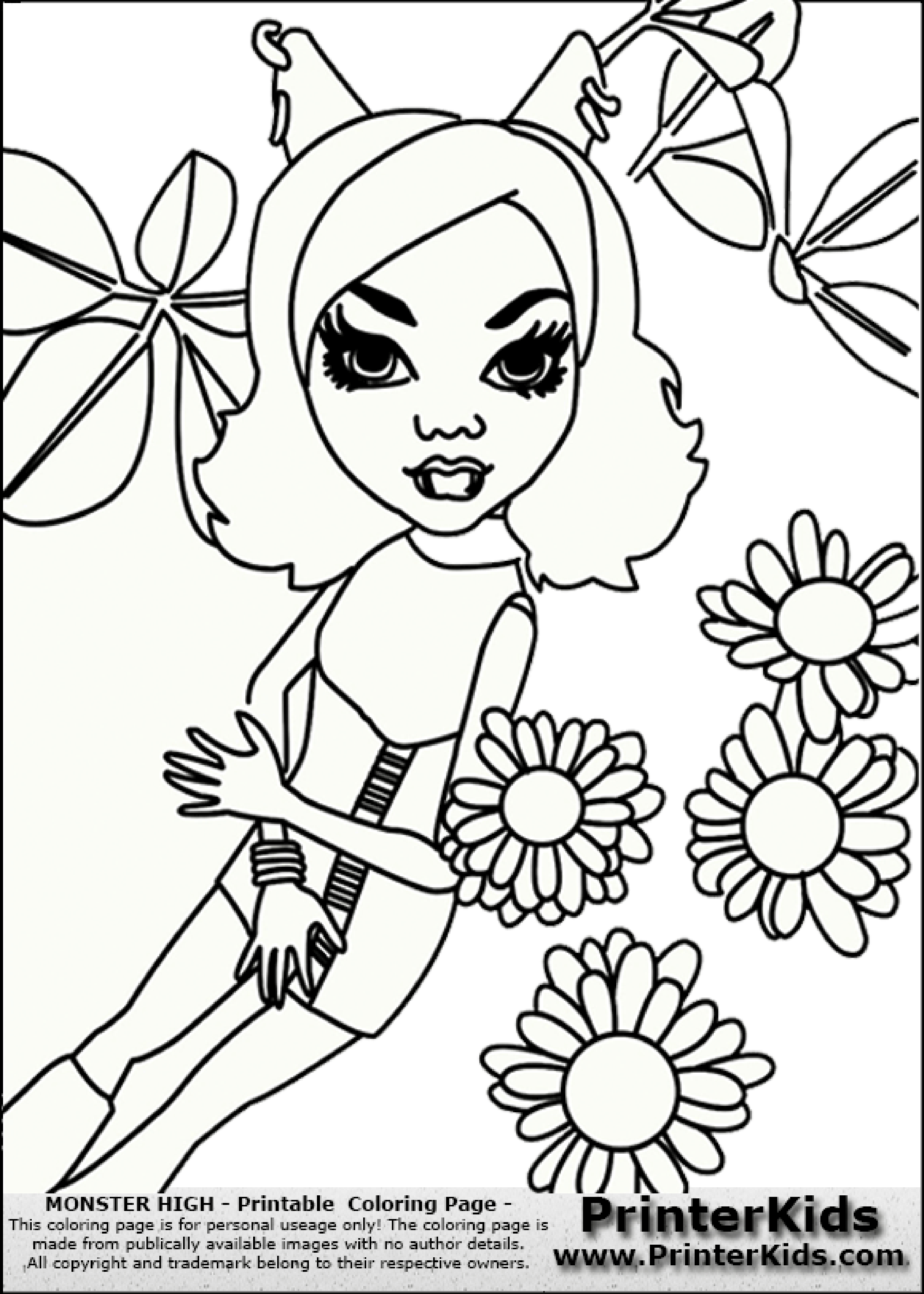 cute monster coloring page for free voorbeeld afbeelding 