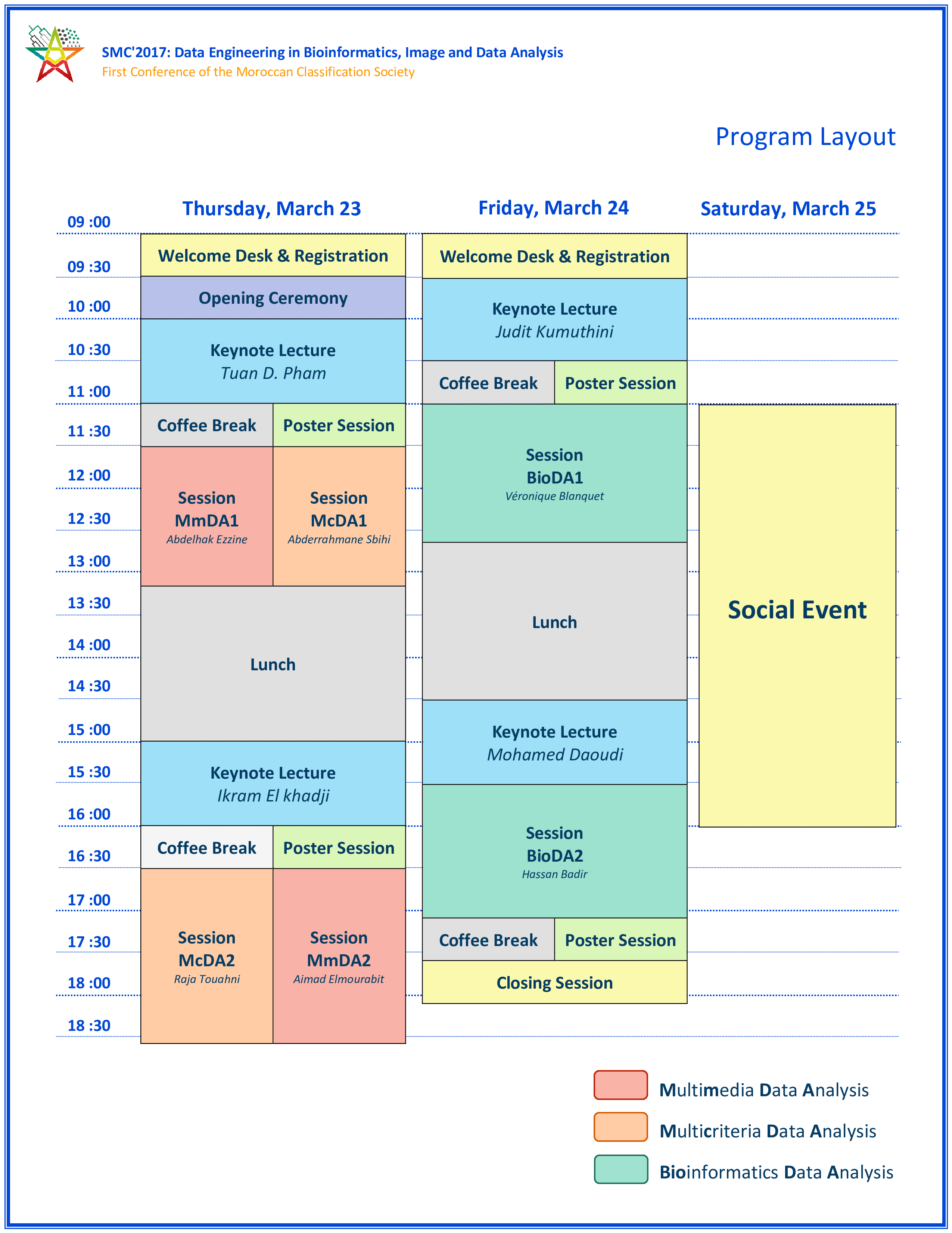 social event program layout modèles
