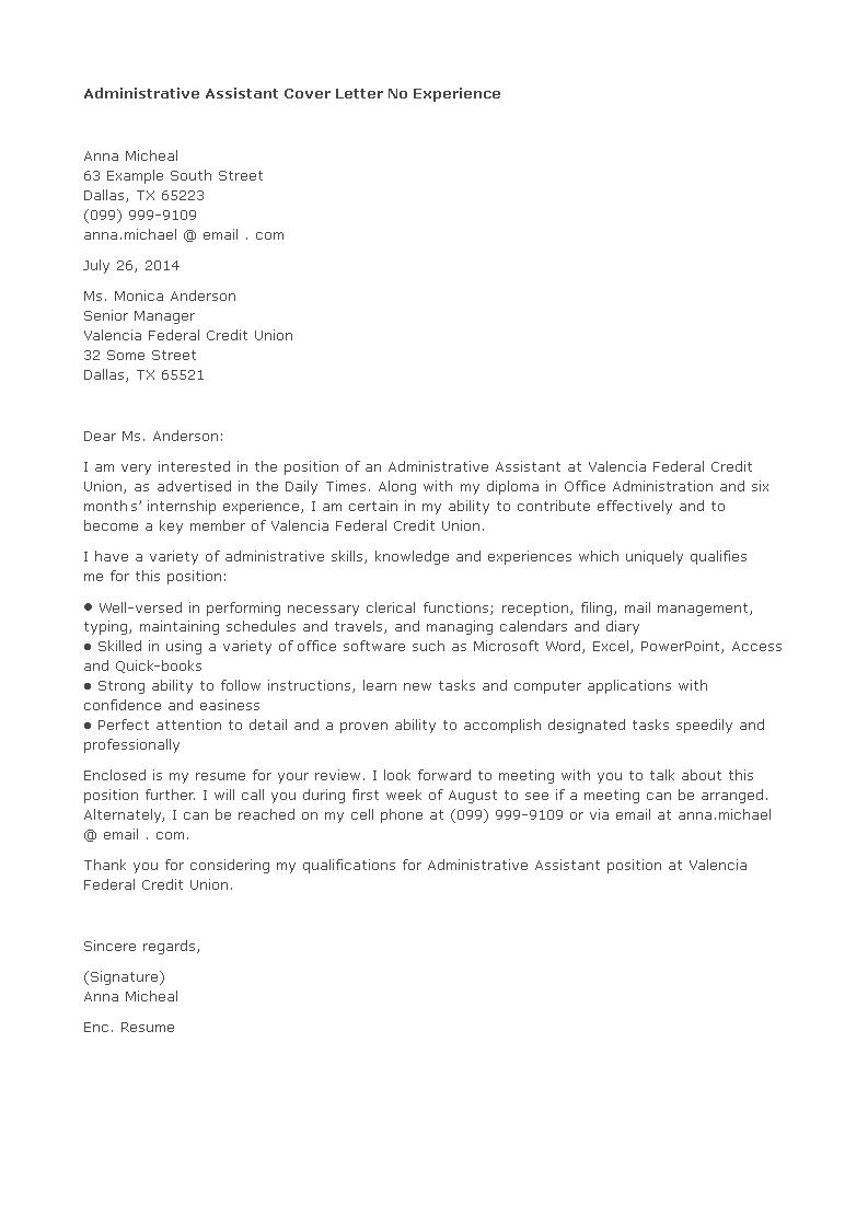 Cover Letter Admin Assistant from www.allbusinesstemplates.com