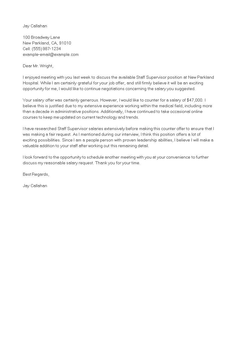 counter job offer letter template