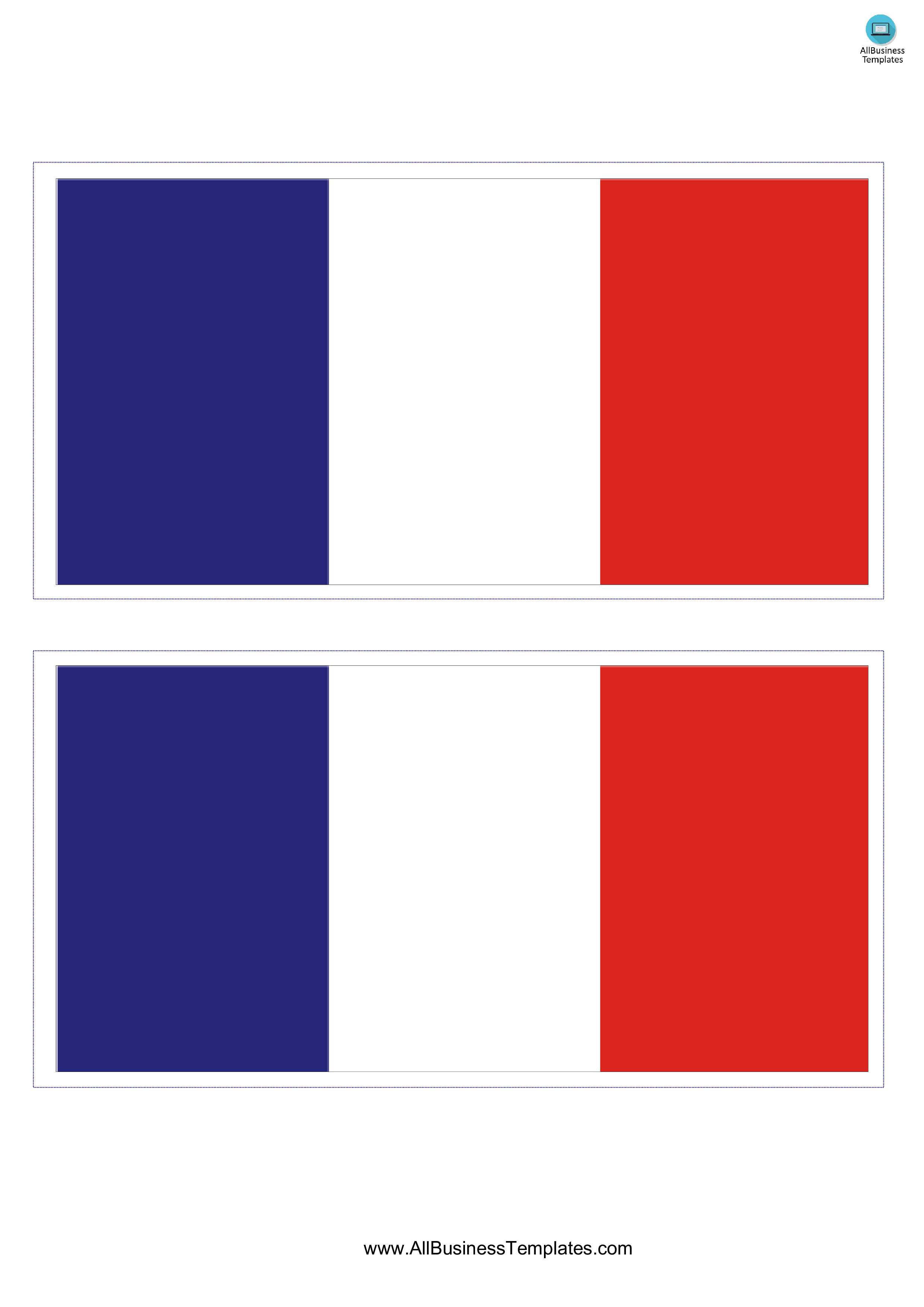 flag of france Hauptschablonenbild