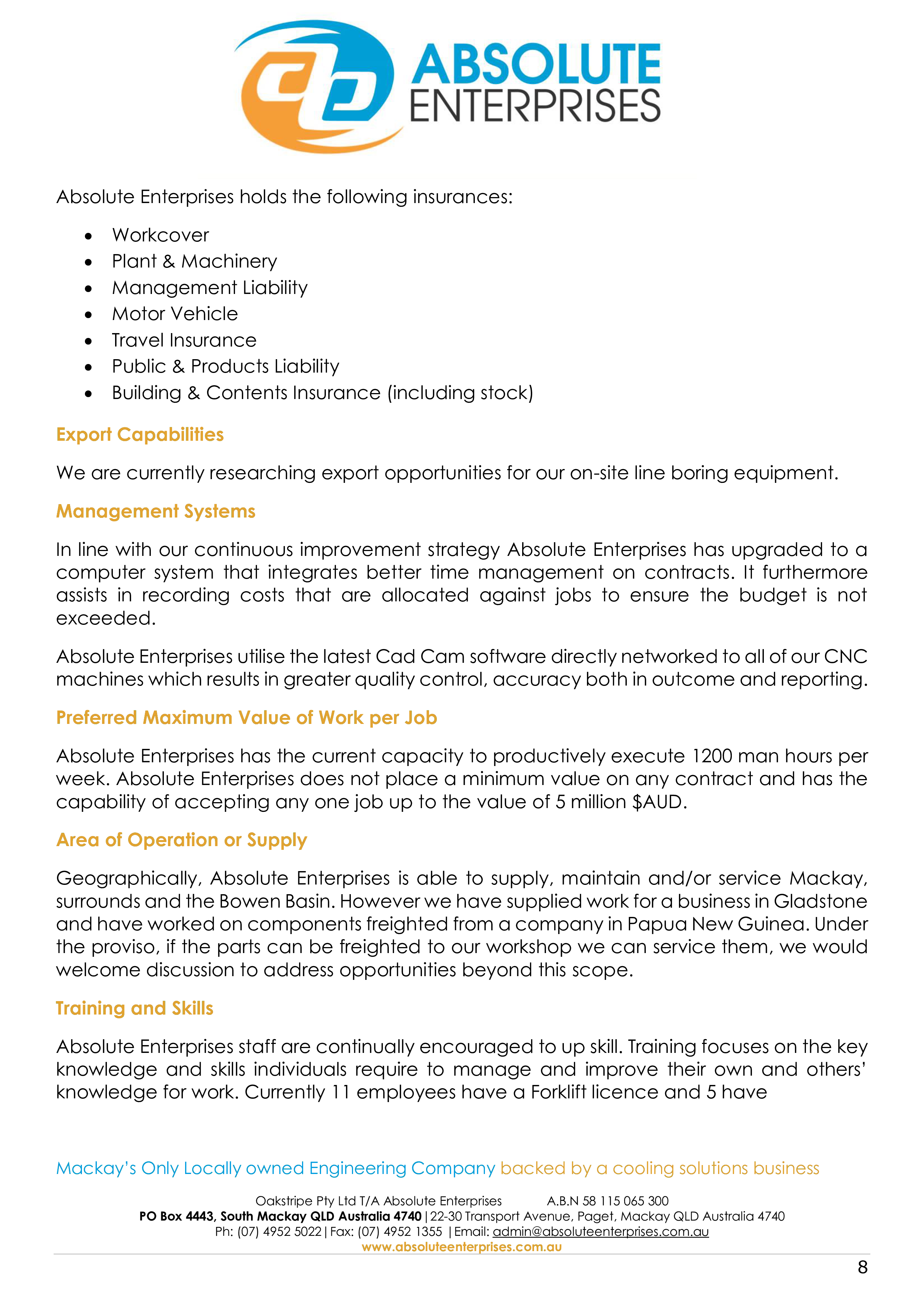 business capability statement plantilla imagen principal