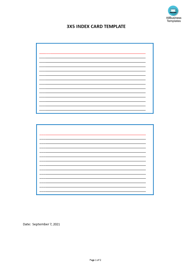 Gratis 20x20 Index Card Template Within 3X5 Note Card Template