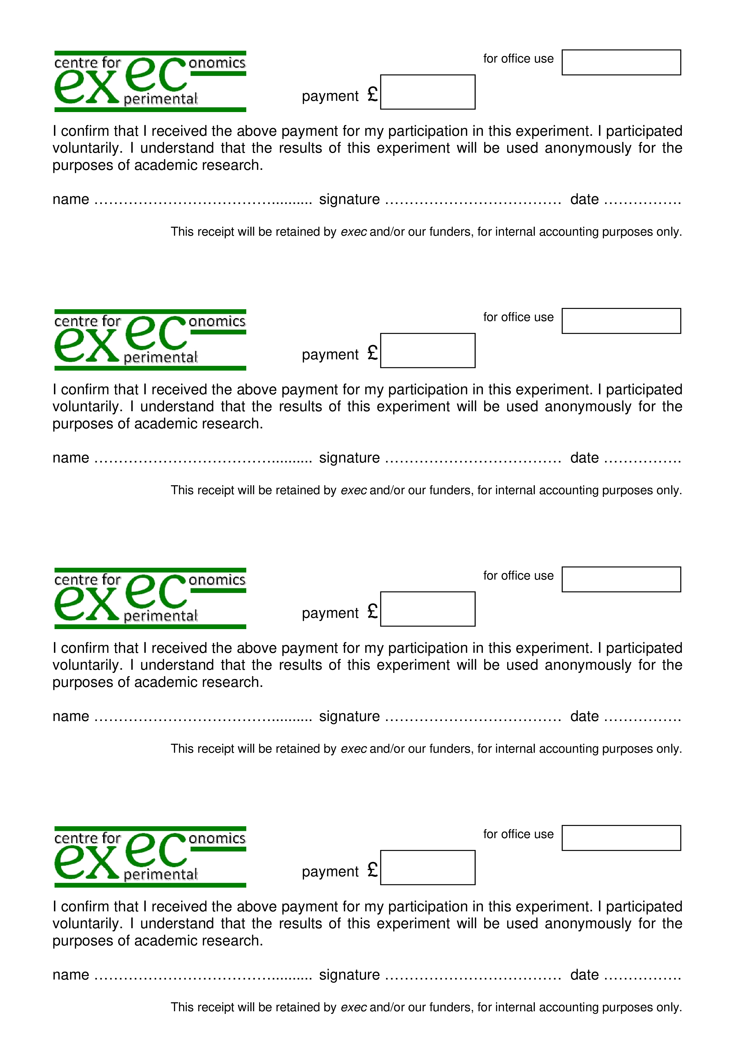 payment confirmation receipt Hauptschablonenbild