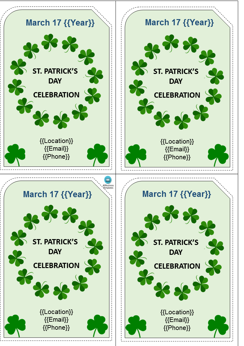 St Patrick Day Pamphlet 模板