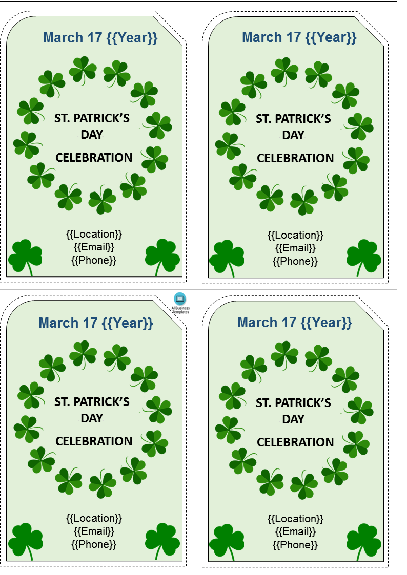 st patrick day pamphlet template