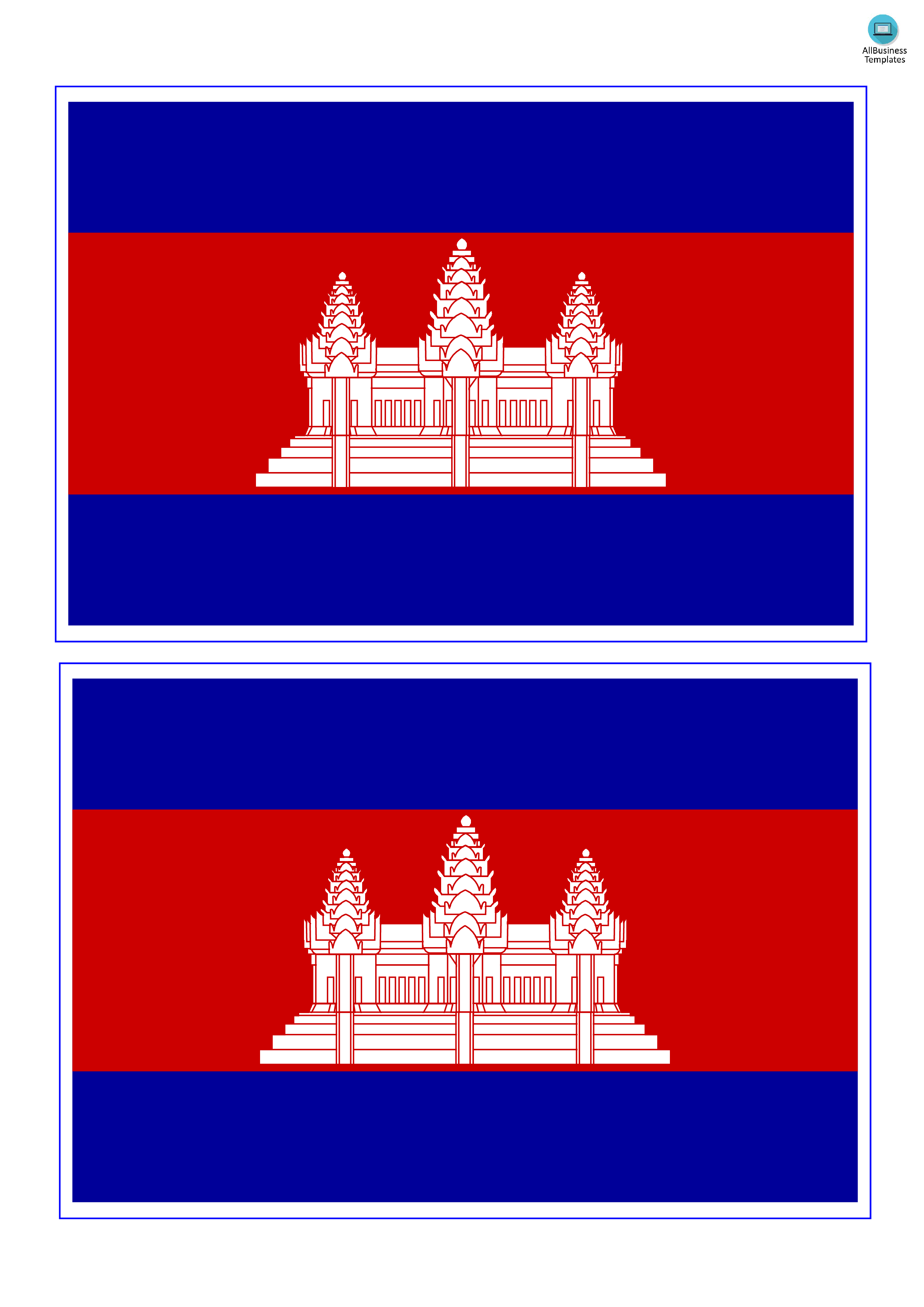 cambodia flag voorbeeld afbeelding 
