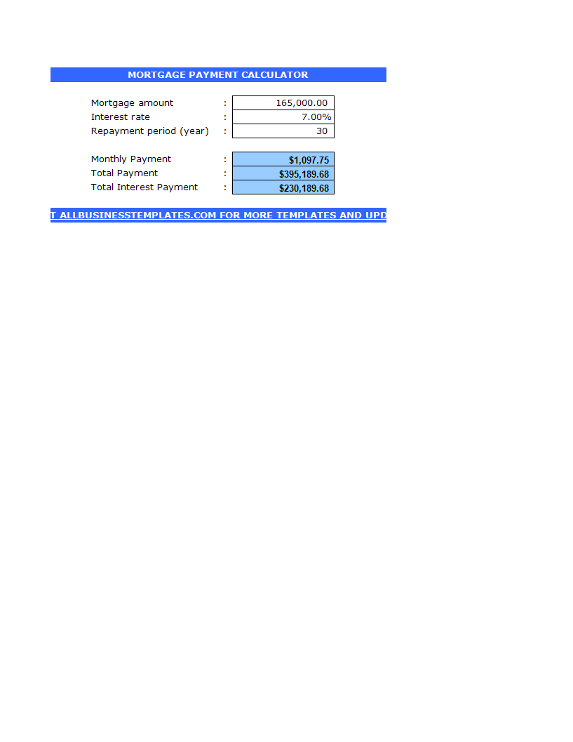 Mortgage Payment Calculator main image