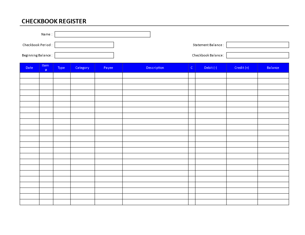 Free Printable Checkbook Register Calendar 2018 Sidevsa