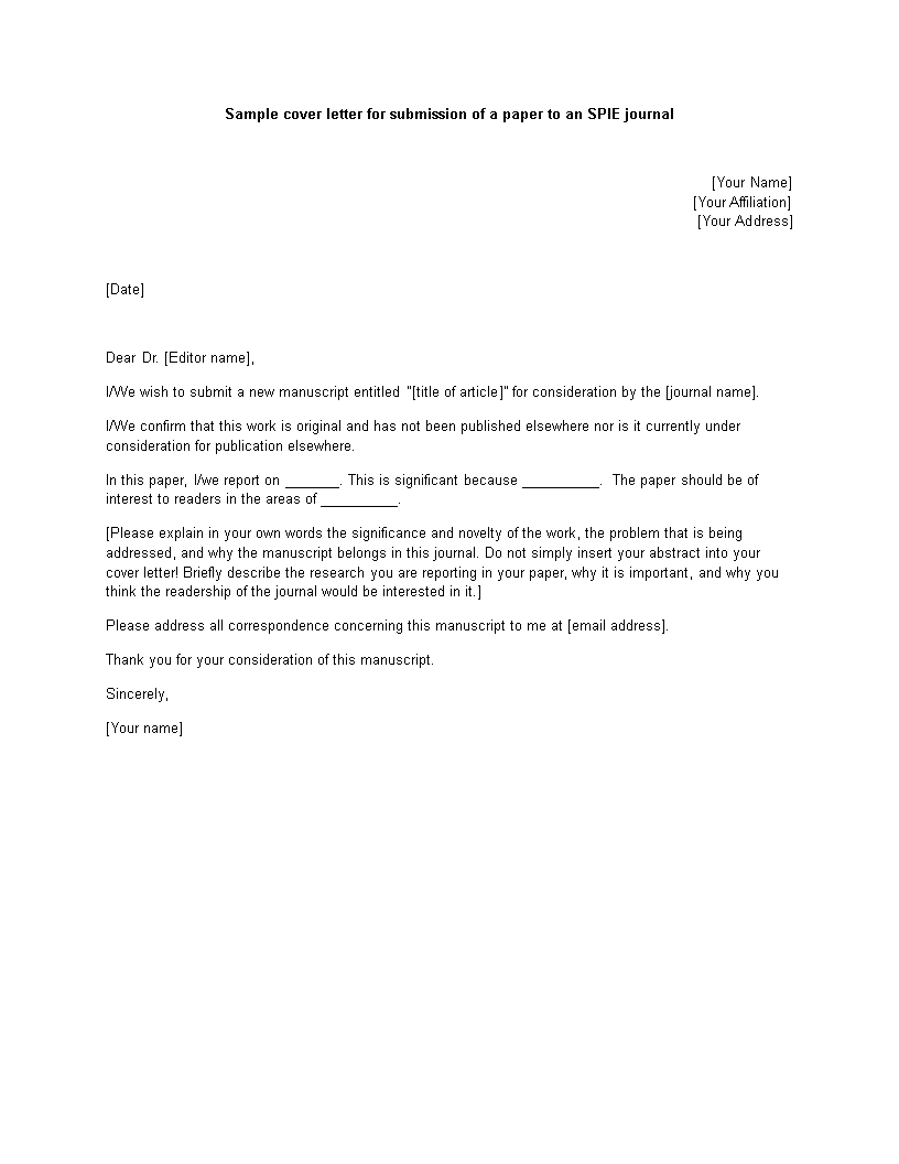 Thank You Cover Letter Format main image