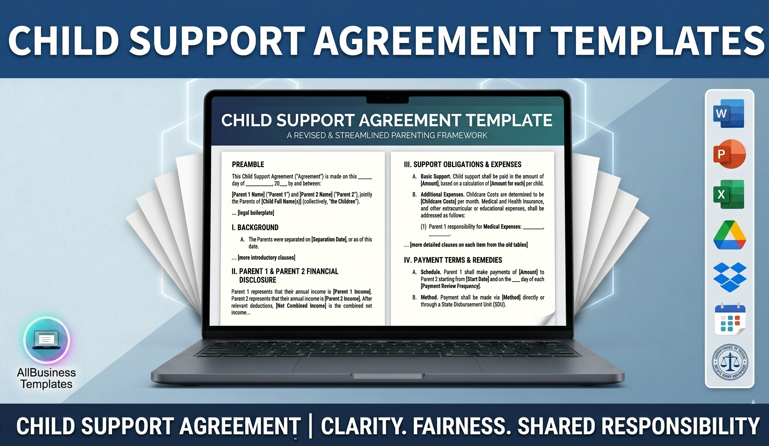 Child Support Templates