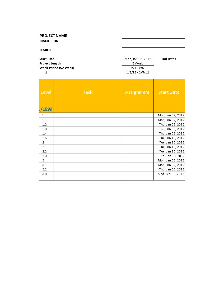 gantt chart planning template voorbeeld afbeelding 