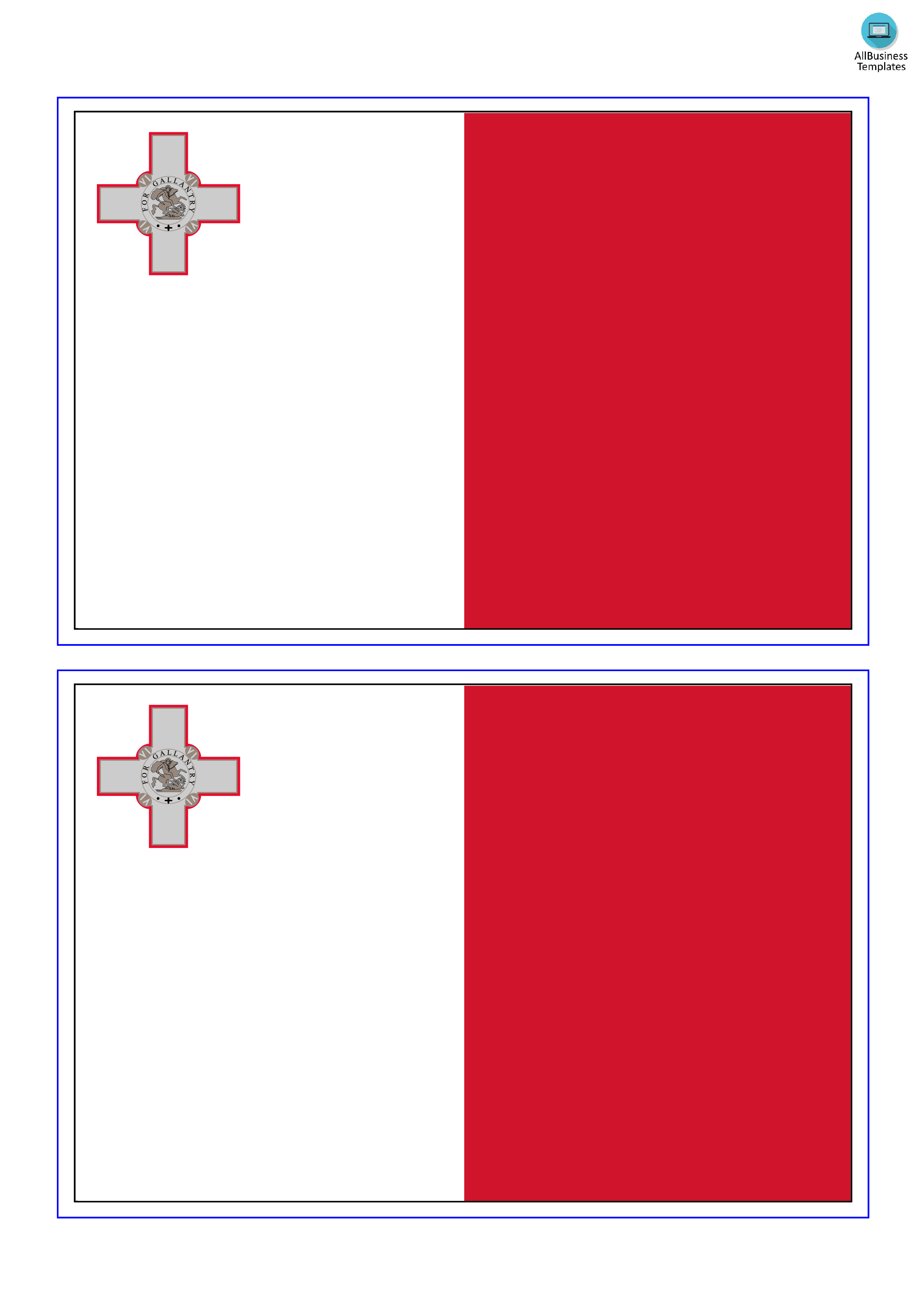 malta flag voorbeeld afbeelding 