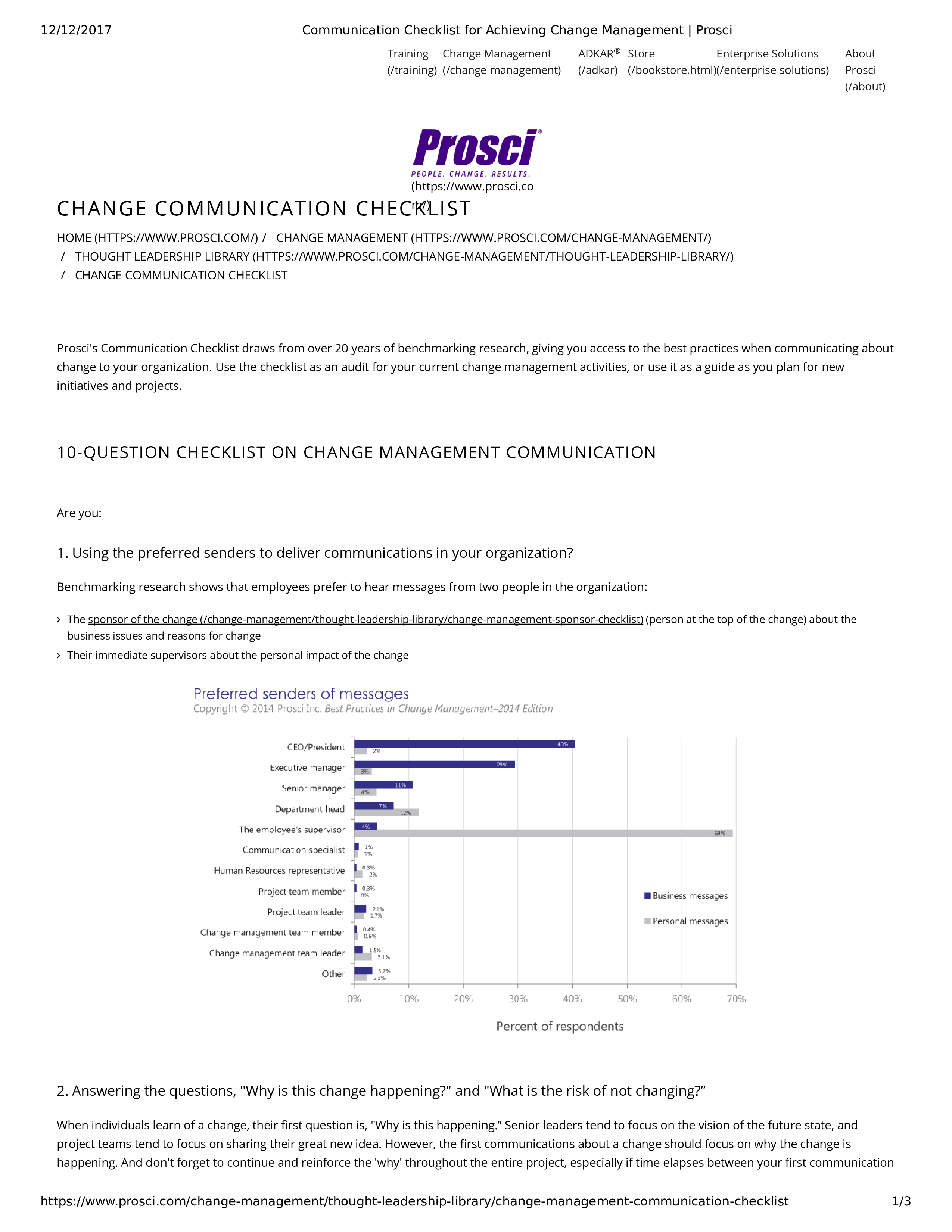 Communication Checklist Achieving Change Management main image