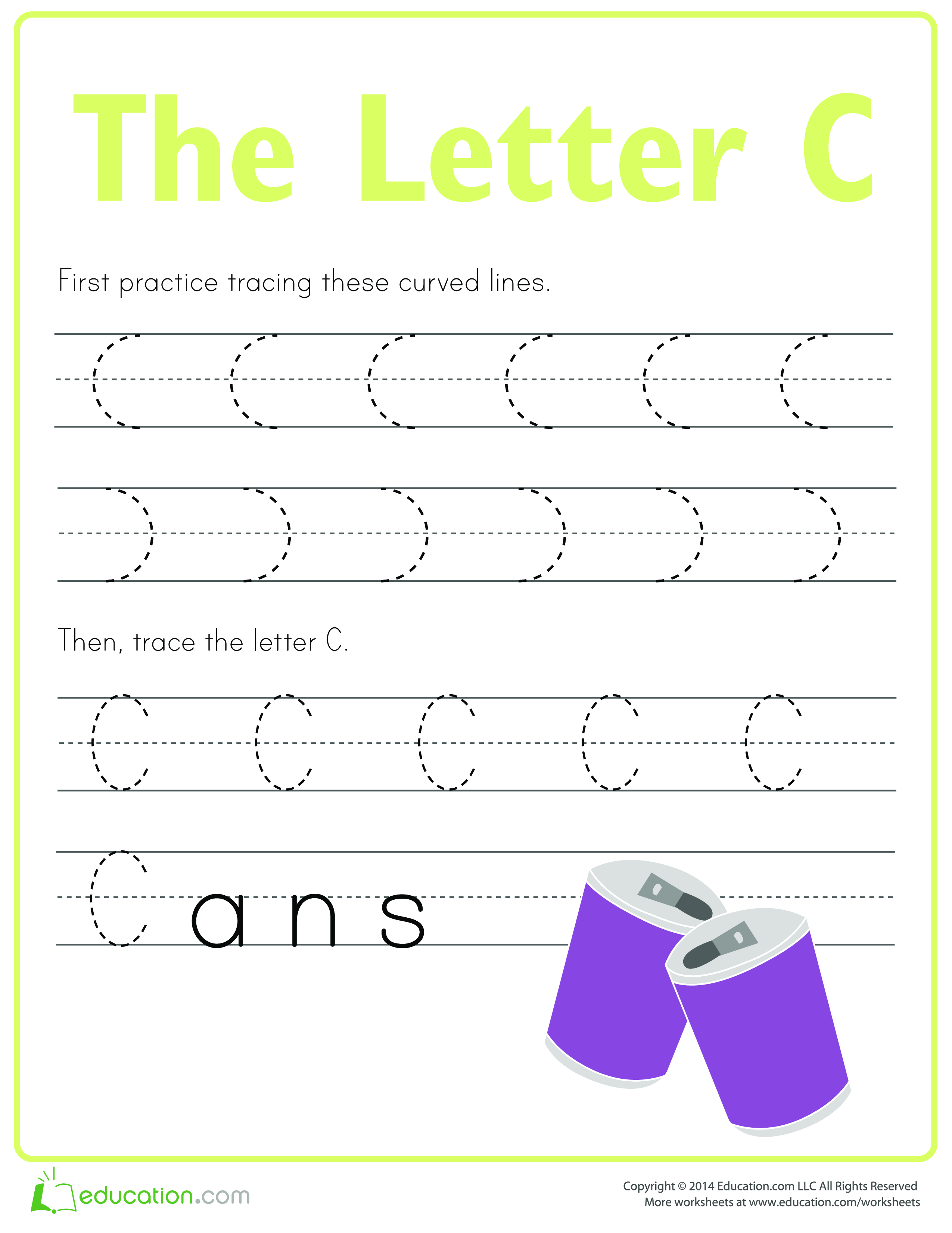 Practice to write letter C main image