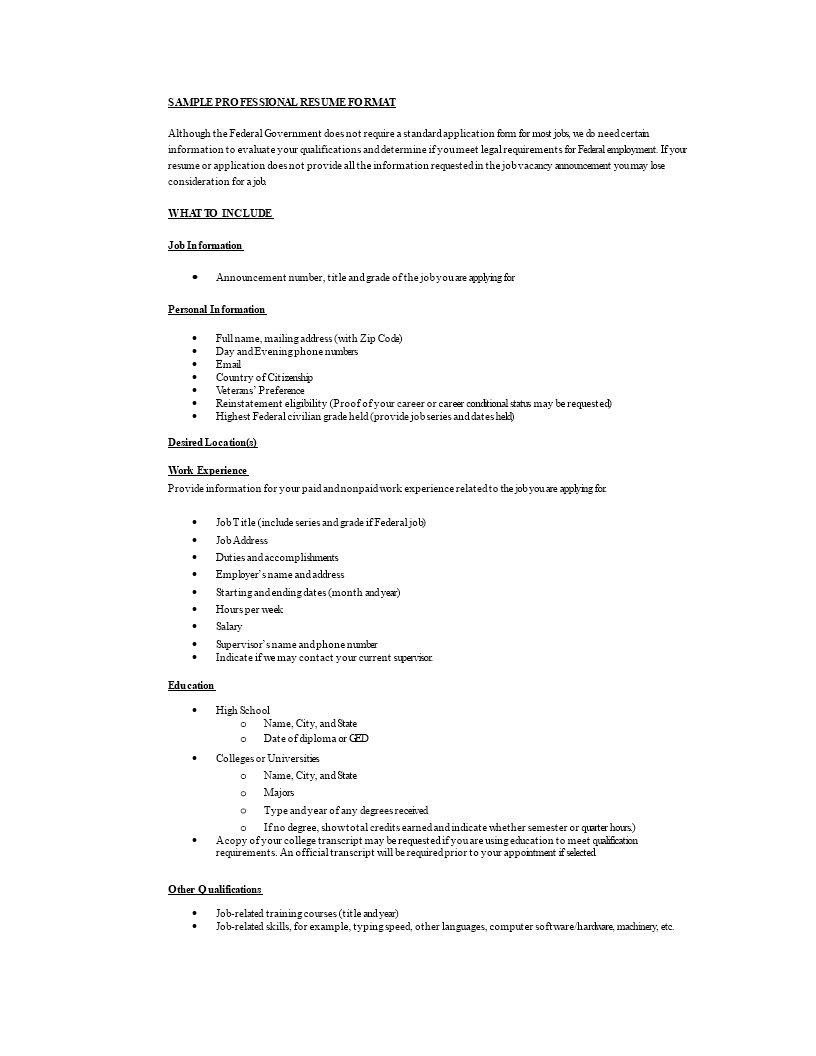 Resume Tutorial for Government applications main image
