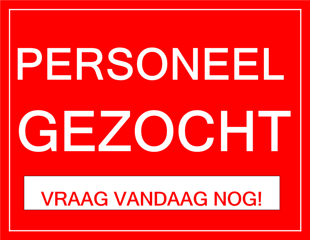 personeel gezocht display sjabloon template