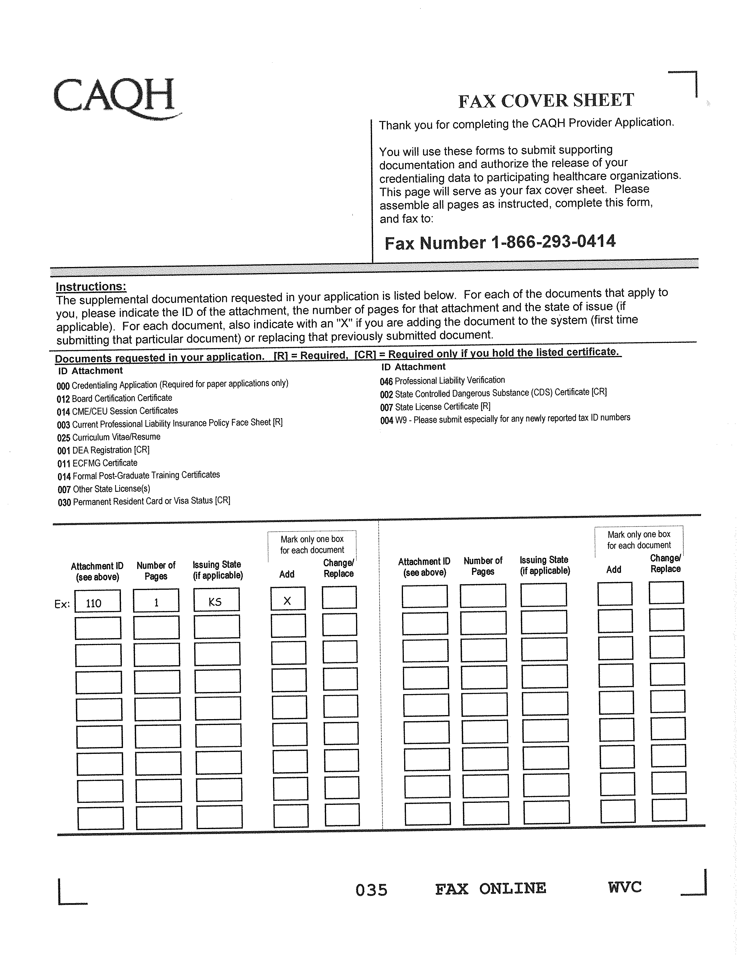 Document Fax Cover Sheet 模板