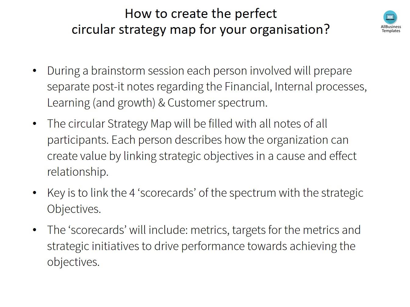 libreng Circular balanced scorecard template