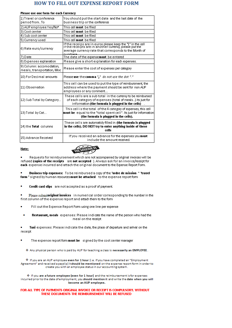 Gratis expense report template sample Intended For Business Trip Report Template Pdf