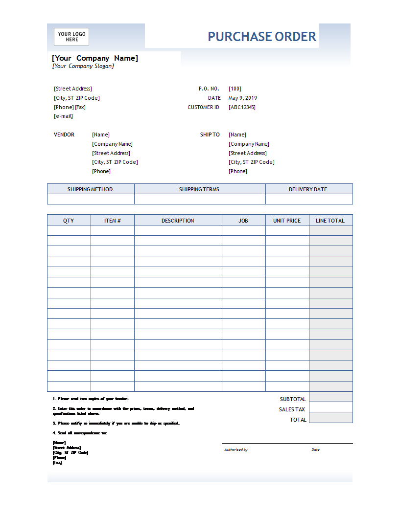 purchase order invoice excel template template