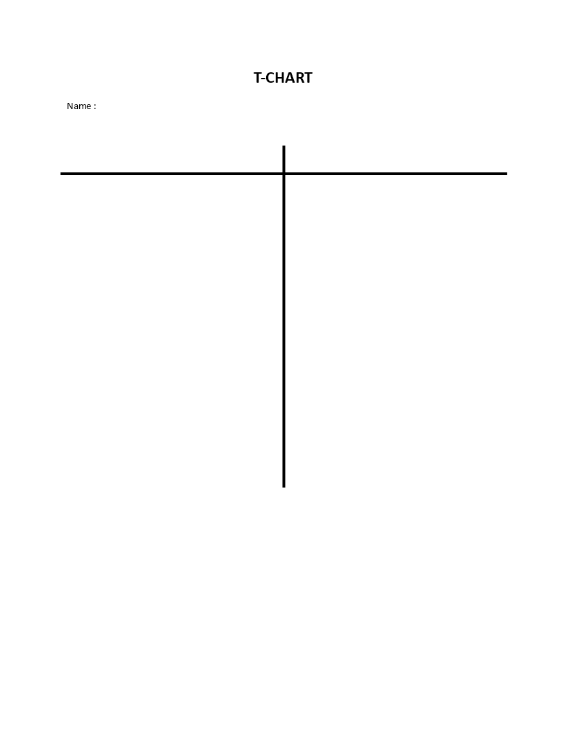 t chart model in portrait modèles