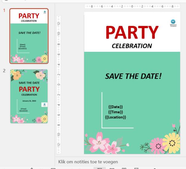 save the date invitation template