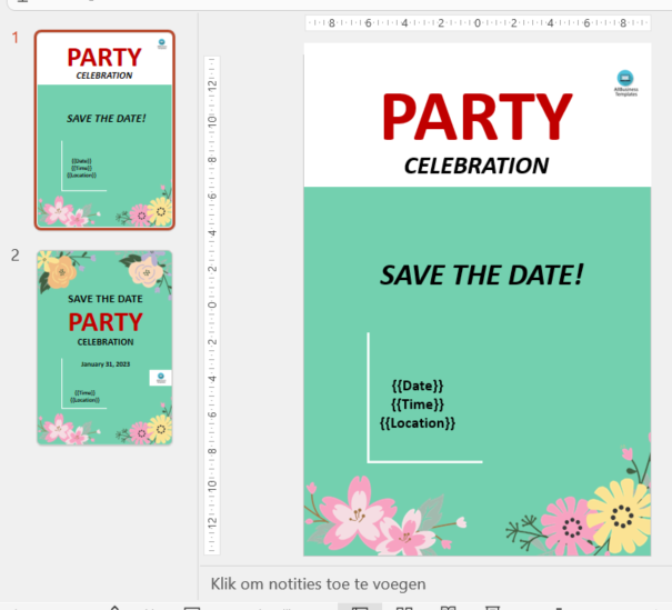 save the date invitation plantilla imagen principal