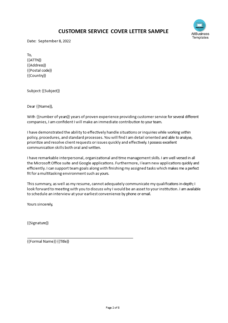 Customer Service | Templates at allbusinesstemplates.com
