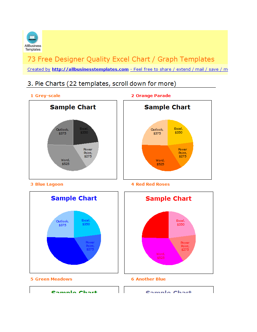High-quality Excel Pie Chart Templates main image