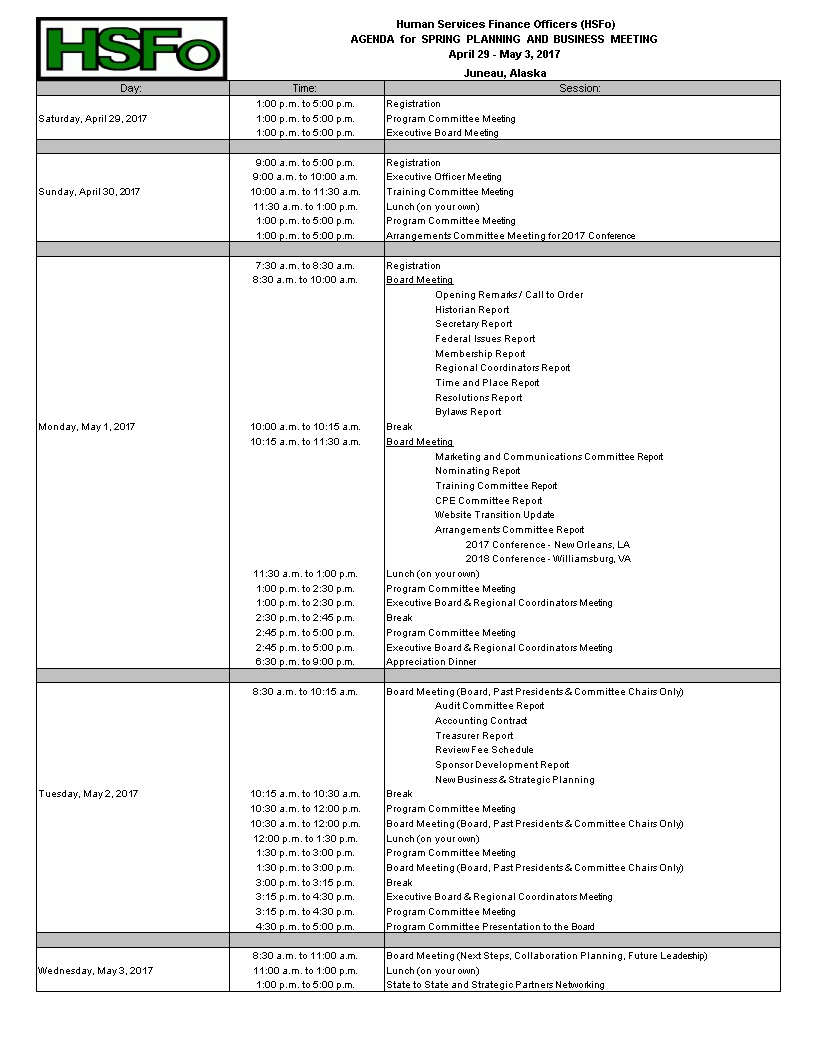 board meeting template